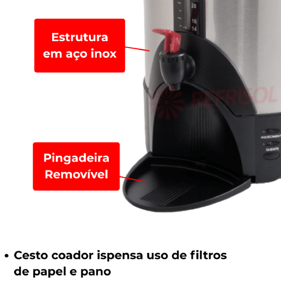 Cafeteira Elétrica Automática 6 litros 110v Marchesoni