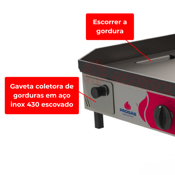 Chapa Bifeteira a Gás Style PR-800 G Progás