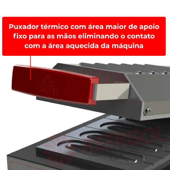 Crepeira Industrial Progás PRK-06 220v - 6 Cavidades Inox - 90 Un/h