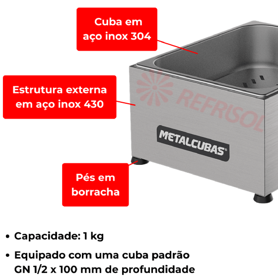 Conservador de Frituras MCF 01 CP 220v Metalcubas