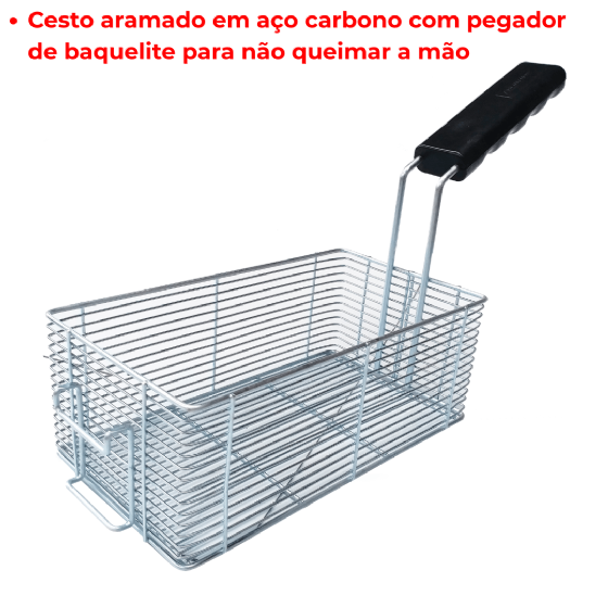 Fritadeira a Gás Baixa Pressão 2 Cubas 3 Litros FRCG 6 Inox Metalcubas