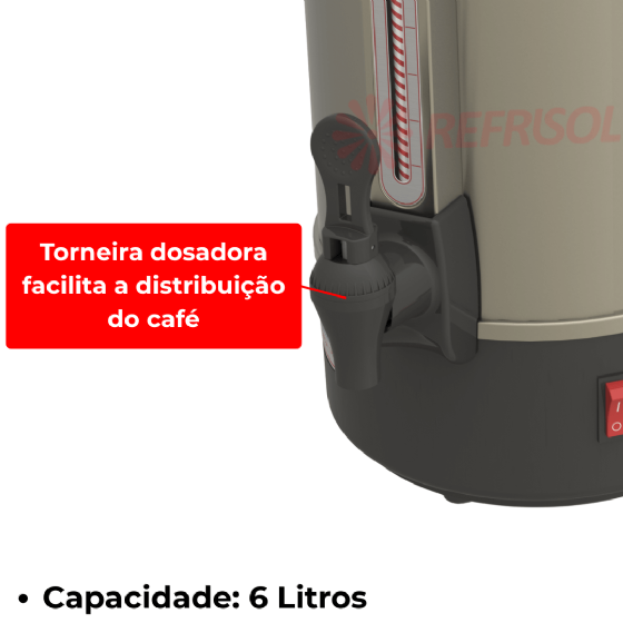 Cafeteira Elétrica Automática 6 litros 220v PRC-06 Progás
