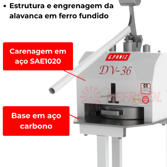 Divisora de Massas DV 36 Pedestal G Paniz