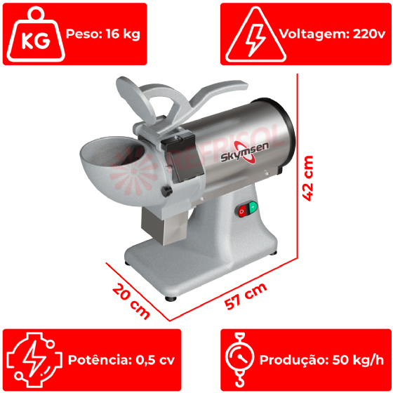 Triturador de Gelo Industrial TG 220v Skymsen