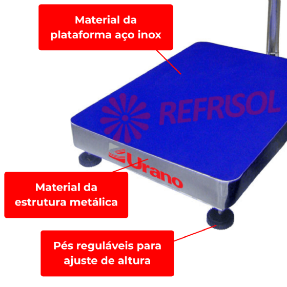 Balança De Plataforma UR 10000 Light 300/100 45x60 cm Urano