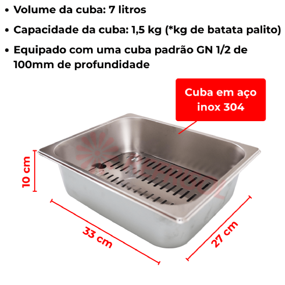 Conservador de Fritura 1 Cuba CF1D 110v Croydon