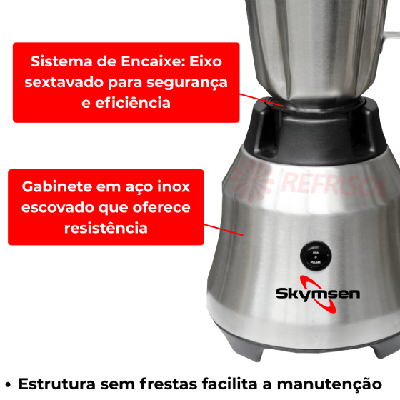 Liquidificador Comercial 1,5 Litros LI 1.5 Alta Rotação 110v Skymsen