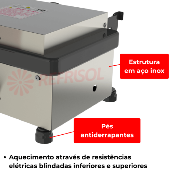 Grill Industrial Progás PR-220 EN Style 220v - Inox 2000W Profissional