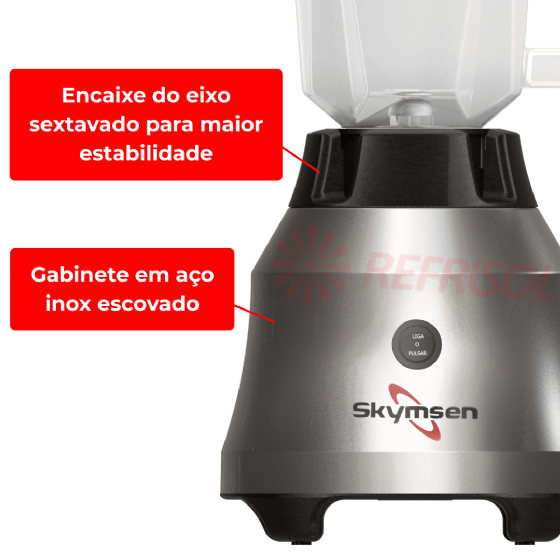Liquidificador Comercial Copo Plástico 1.5 Litros LT 1.5 Alta Rotação 220v Skymsen