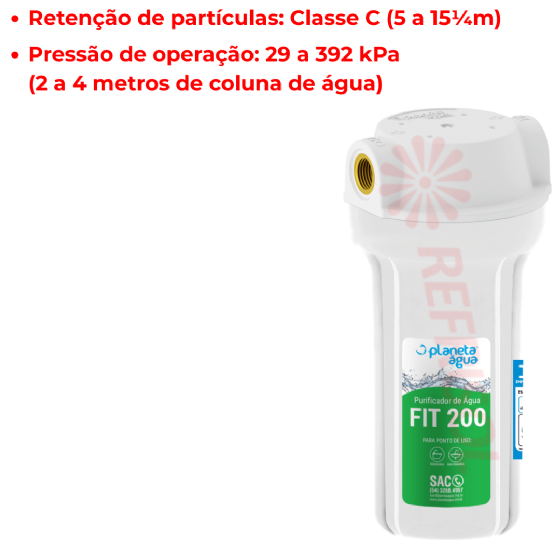 Filtro Purificador de Água FIT 200 Planeta Água
