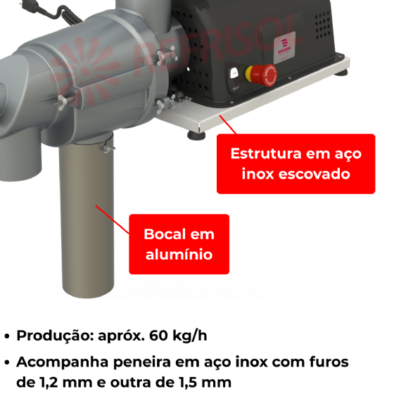 Despolpadeira de Frutas Industrial 60 Litros DES-60/1 Bivolt Braesi