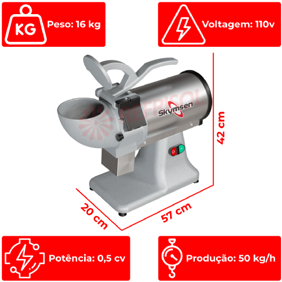 Triturador de Gelo Industrial TG 110v Skymsen
