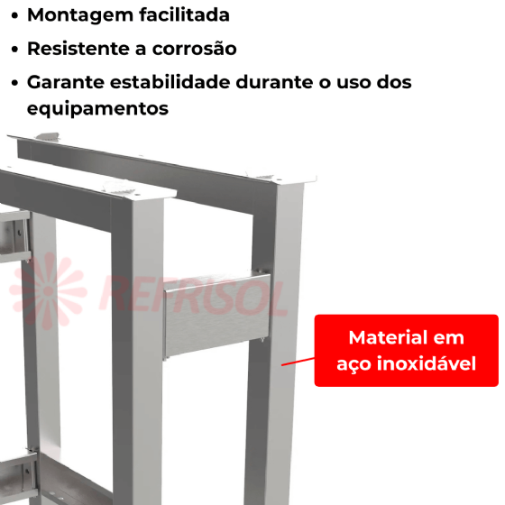 Cavalete 30 cm para Chapa e Char Broiler PCE030 Venâncio