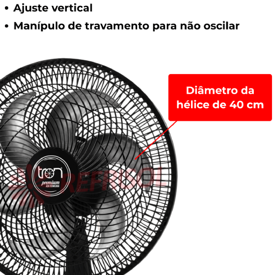 Ventilador De Mesa Oscilante Premium Preto 220v Tron