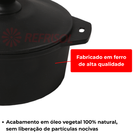 Panela Caçarola Ferro 22 cm Venâncio