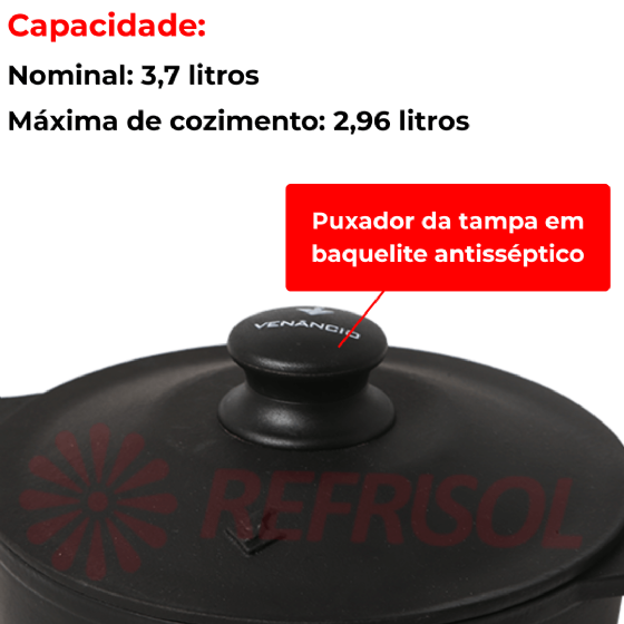 Panela Caçarola Ferro 22 cm Venâncio