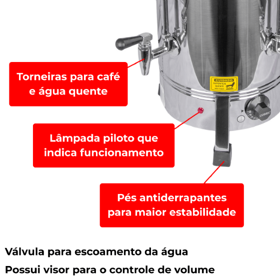 Cafeteira Elétrica Profissional 20 Litros CIC 20 220v Consercaf