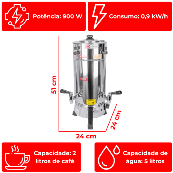 Cafeteira Elétrica Tradicional 2 Litros C22 220v Consercaf