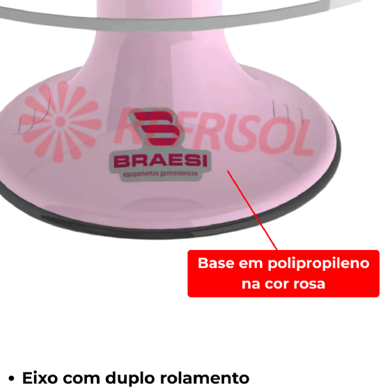 Bailarina Giratória Profissional Para Bolos Confeitaria BLB 300 Rosa Braesi