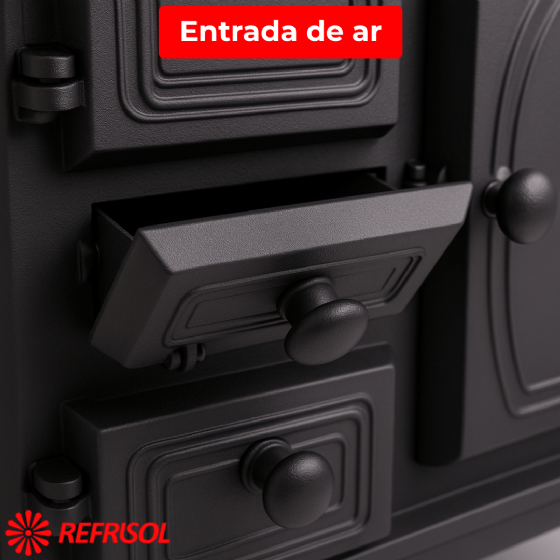 Fogão a Lenha Ferro Fundido Nº 02 Preto 3e Fogões
