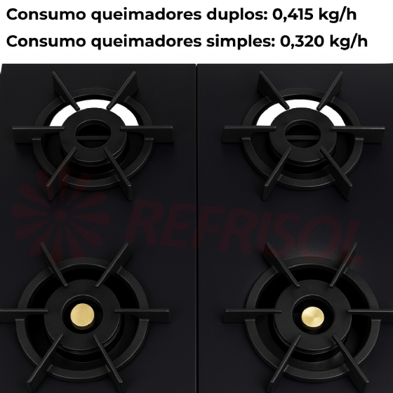 Fogão Industrial 4 Bocas Baixa Pressão Com Forno Bravo Grafite Venâncio