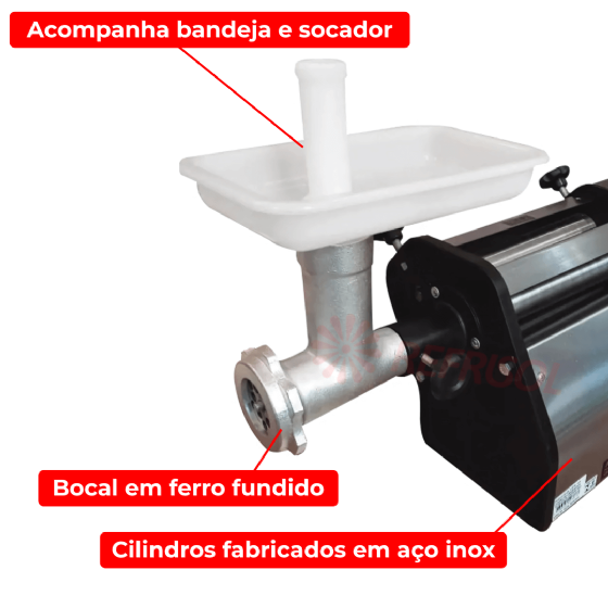 Cilindro Extrusor Moedor CL 10-25 Boca 5 Bivolt Do Cheff