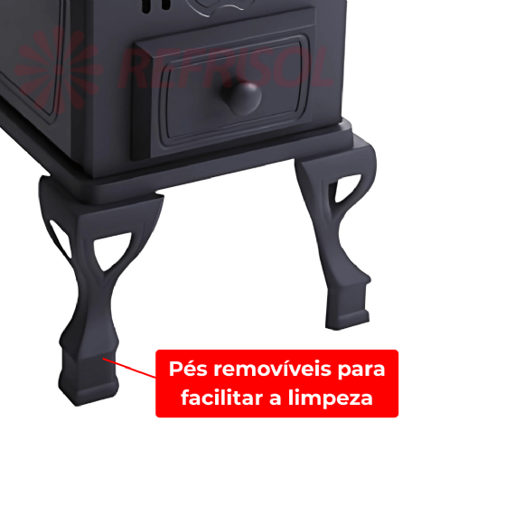 Fogão a Lenha Ferro Fundido Nº 00 Preto 3e Fogões
