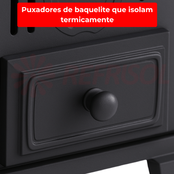 Fogão a Lenha Ferro Fundido Nº 00 Preto 3e Fogões
