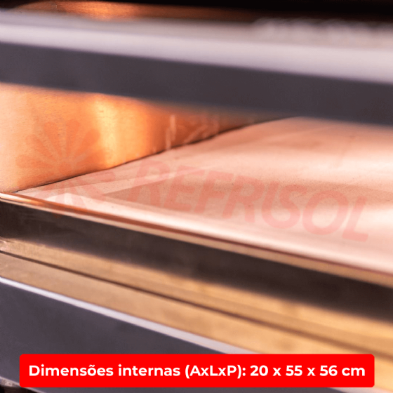 Forno para Pizza Lastro WP-50 de 0°C a 400°C 220v Wictory
