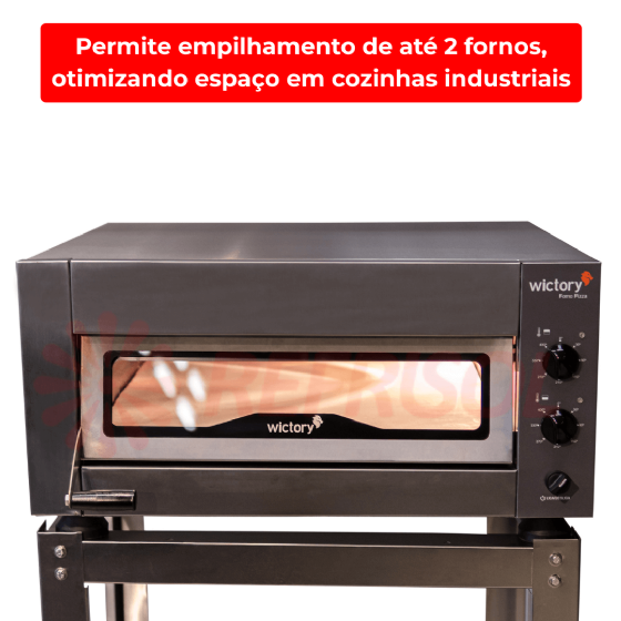 Forno para Pizza Lastro WP-50 de 0°C a 400°C 220v Wictory