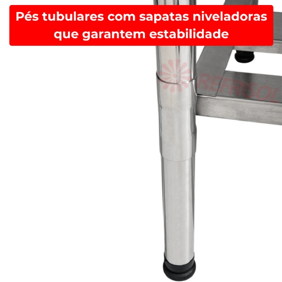Mesa Pia 200 x 70 com 1 Cuba 50 x 40 x 25 Total Inox 430 Imeca