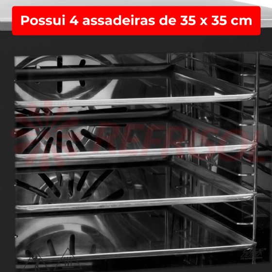 Forno Turbo Elétrico de Convecção Analógico FETP 4A 220v Titã