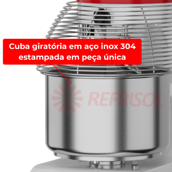 Amassadeira Espiral 3 Velocidades Cuba Removível Epóxi 10 kg AE 10 CR G2 220v G Paniz