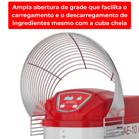 Amassadeira Espiral 3 Velocidades Cuba Removível Epóxi 10 kg AE 10 CR G2 220v G Paniz