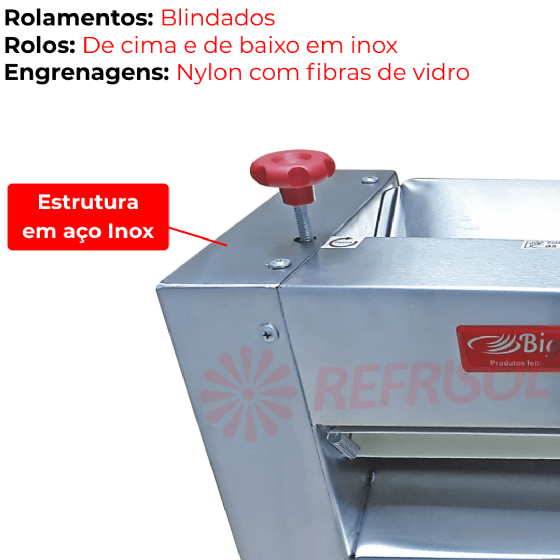 Cilindro e Extrusora 25 cm 1220 Inox Bivolt Bigolar