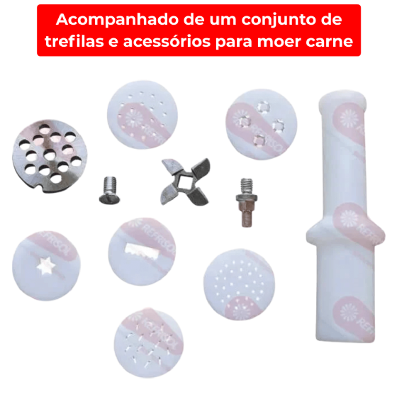 Cilindro e Extrusora 25 cm 1220 Inox Bivolt Bigolar