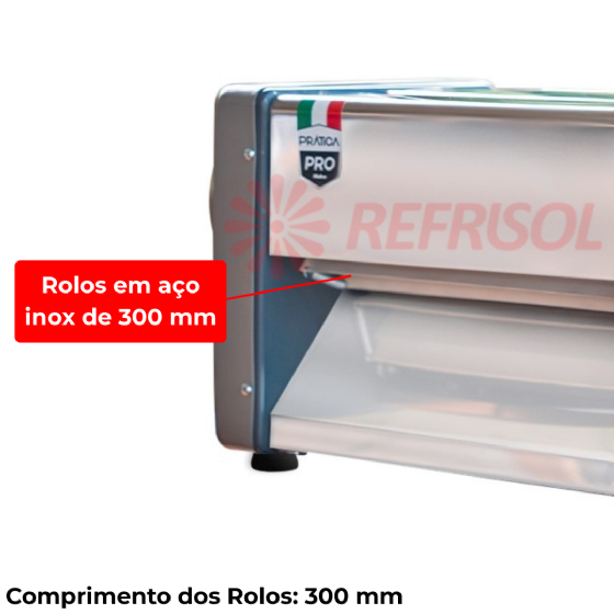 Cilindro Moedor e Extrusor Prática PRO 30cm com Cortador de Talharim Bivolt Hidro