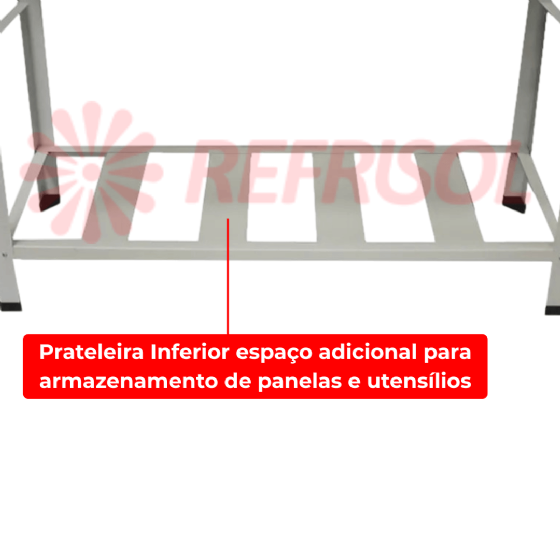 Mesa de Trabalho 150 x 60 Inox 430 Desmontável Metal Brey