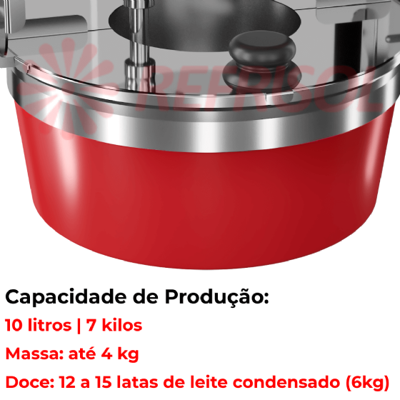Misturador Industrial Gourmella Cooker CZ 10 F Panela de Alumínio Bivolt G Paniz