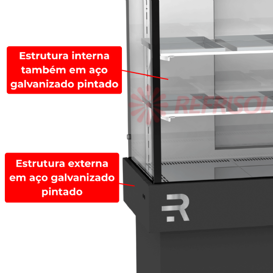 Balcão Expositor Refrigerado Vidro Aquecido 1100 220v Refrimate