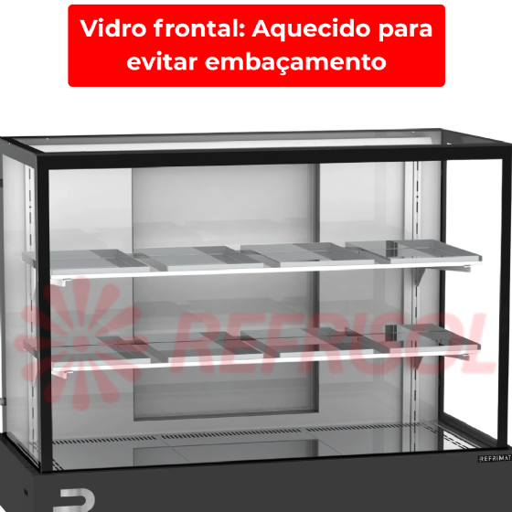 Balcão Expositor Refrigerado Vidro Aquecido 1100 220v Refrimate