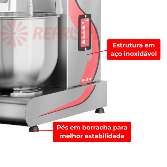 Batedeira Planetária 08 Litros BP 08 RP Inox 220v G Paniz