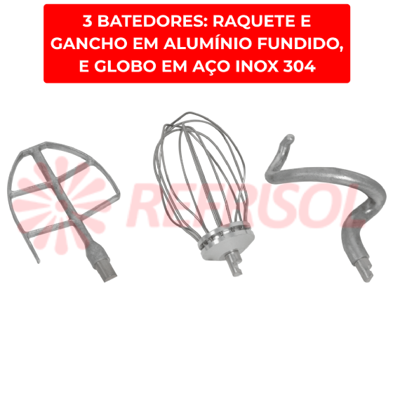 Batedeira Planetária 08 Litros BP 08 RP Inox 220v G Paniz