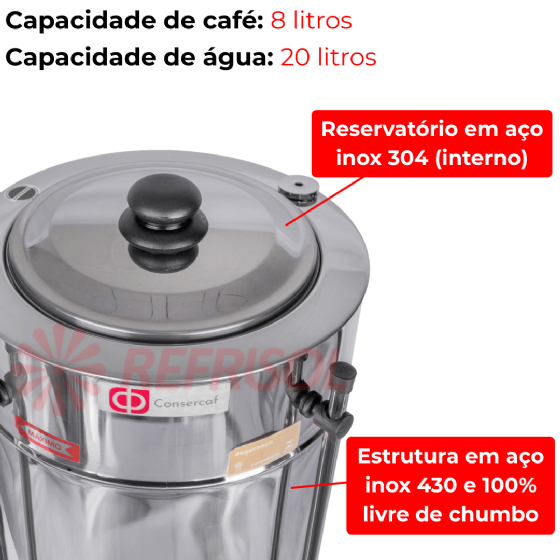 Cafeteira Elétrica Tradicional 8 Litros C81 110v Consercaf