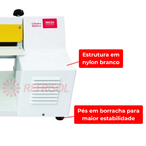Cilindro Elétrico Branco 28 cm com Cortador Talharim 220v Malta