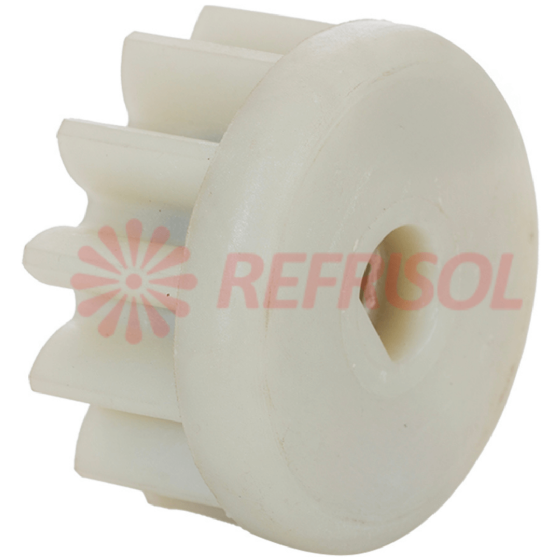 Engrenagem 12 Dentes com Flange Extrusor-Furo Meia Lua Pillar Food