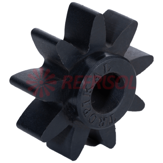 Engrenagem 9 dentes furo 17mm Nilon Preta Hidro Tropikal