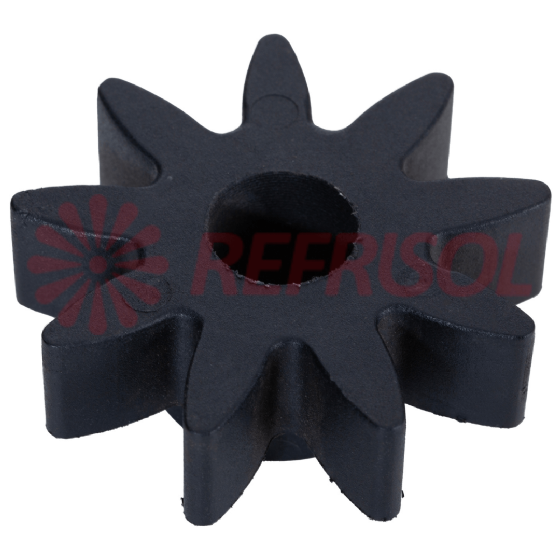 Engrenagem 9 dentes furo 17mm Nilon Preta Hidro Tropikal