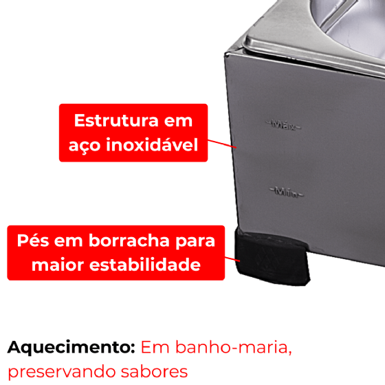 Derretedeira Profissional 1 Cuba 2,5 kg 110v Marchesoni