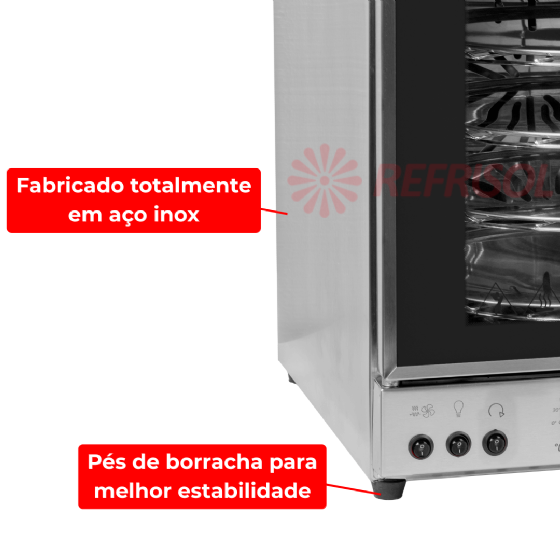 Forno Rotativo Elétrico Analógico 4 Assadeiras Inox FGE 4 220v Titã